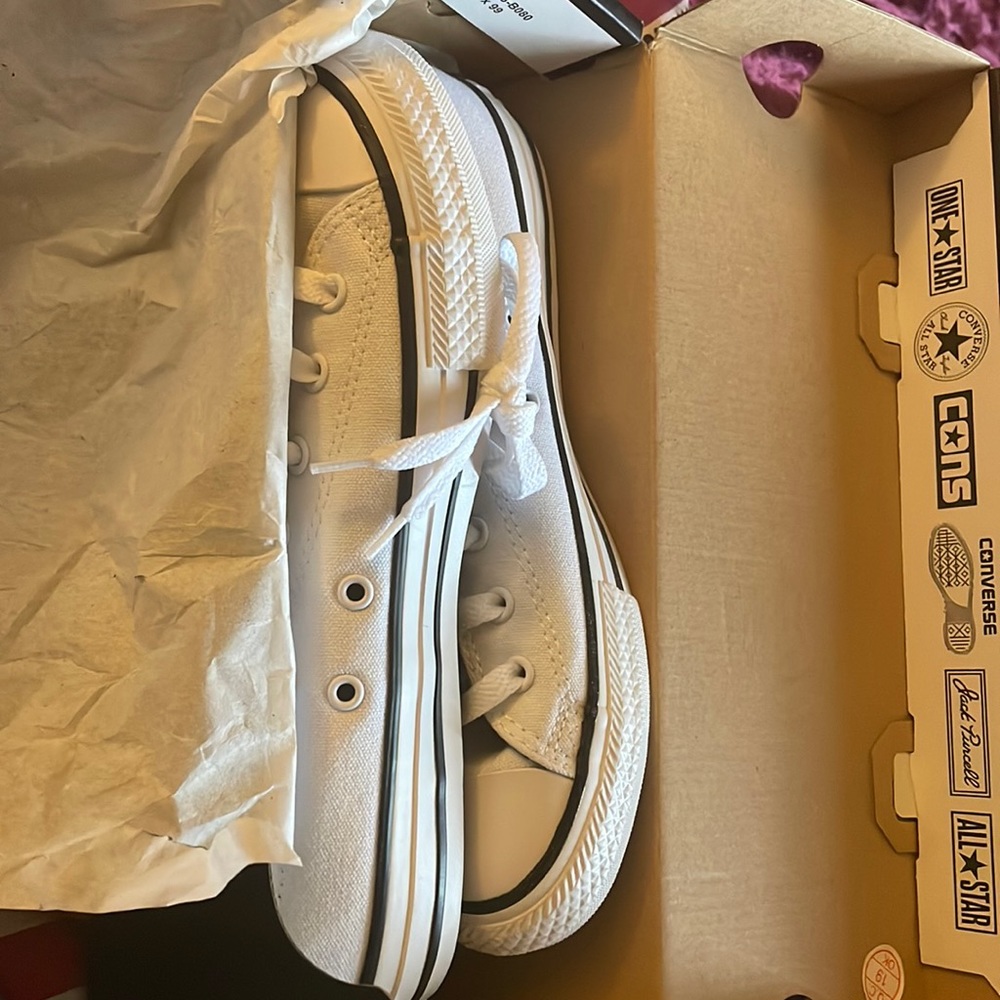 White converses size 5